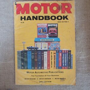 1970 MOTOR HANDBOOK 56TH EDITION Book Magazine